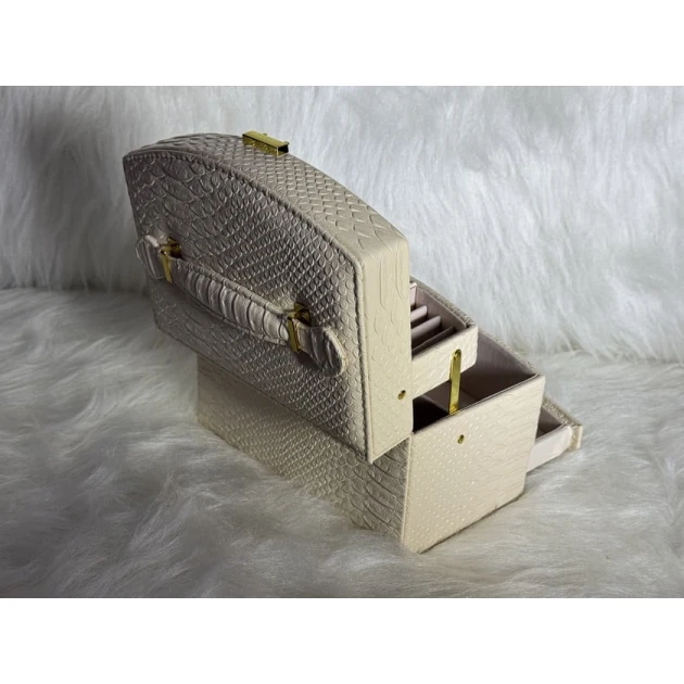 Органайзер с выдвижными ящиками Q-0347, бежевый, 22х15.5х13.5 см