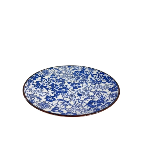 Тарелка Danny Home, белая/синяя, 20 см Тарелка Danny Home, белая/синяя, 20 см