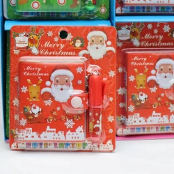 Новогодний блокнот с ручкой E005, товар в ассортименте