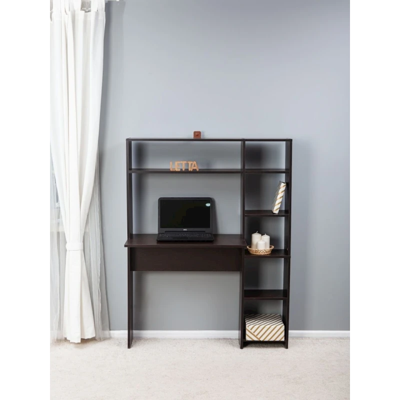 Компьютерный стол Letta ЛДСП, коричневый, 144х30х109 см