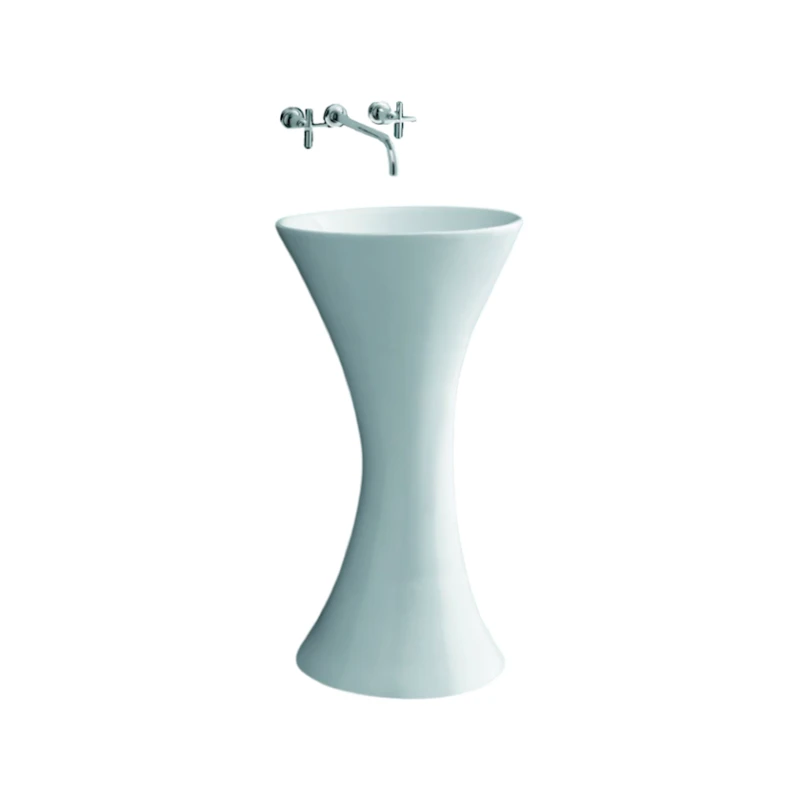 Çanaq Asiano Tulpan Quenny White OKH-6379, keramika, ağ, 83x45 sm