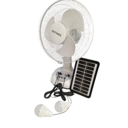 Günəş paneli enerjiyə qənaət edən fan və LED lampa. GDTIMES
