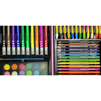 Набор для рисования Yalong Painting Set, 47 шт, 3+ лет, розовый Набор для рисования Yalong Painting Set, 47 шт, 3+ лет, розовый