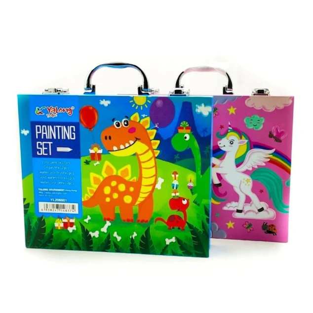 Набор для рисования Yalong Painting Set, 47 шт, 3+ лет, розовый Набор для рисования Yalong Painting Set, 47 шт, 3+ лет, розовый