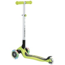 Yığılan skuter Globber Primo Foldable Lights, yaşıl/qara