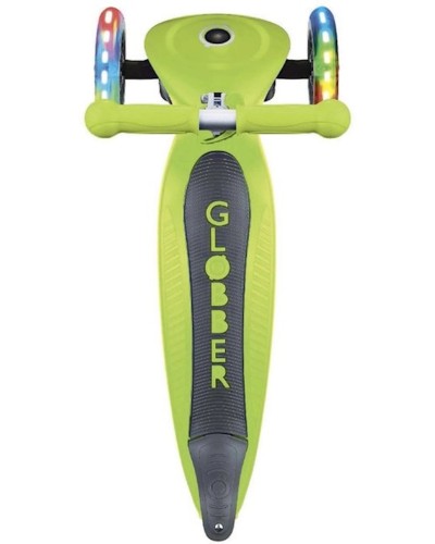 Yığılan skuter Globber Primo Foldable Lights, yaşıl/qara
