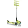 Складной скутер Globber Primo Foldable Lights, зеленый/черный Складной скутер Globber Primo Foldable Lights, зеленый/черный
