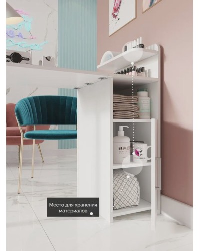 Manikür masası 3563_M3Au24StolManikurBoxOpWh, 96.4х50х92 sm