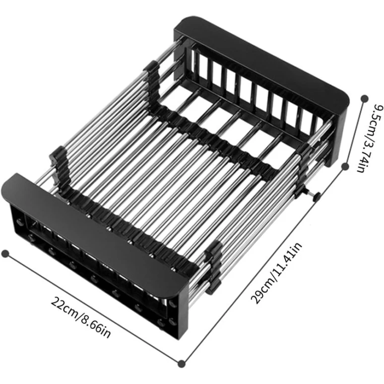 Tərəvəzlərin yuyulması üçün süzgəc homestore_vm012, gümüşü/qara