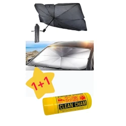 Солнцезащитный козырек для автомобиля + тряпка MyHome_Gnk
