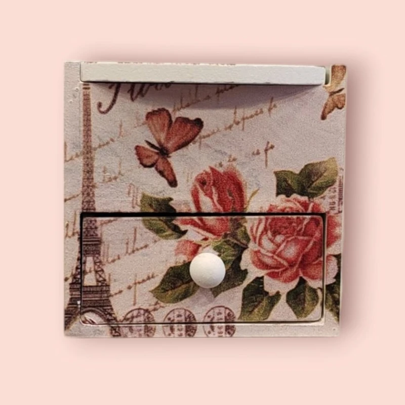 Masaüstü orqanayzer, gül rəsmli, taxtaKPB-3026000975