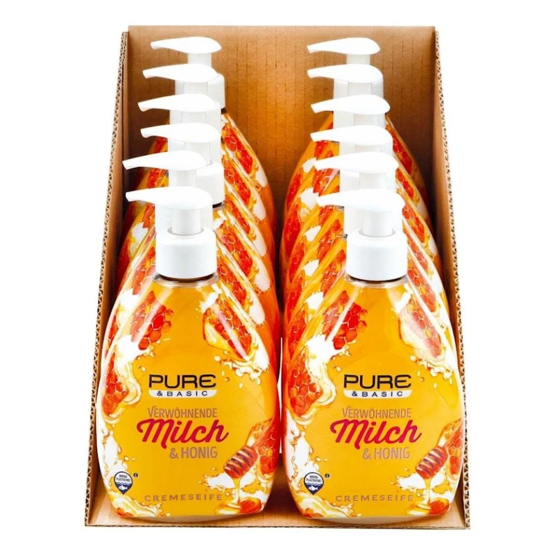 Maye sabun Pure&Basic Cremeseife Milch & Honig 500 ml Maye sabun Pure&Basic Cremeseife Milch & Honig 500 ml