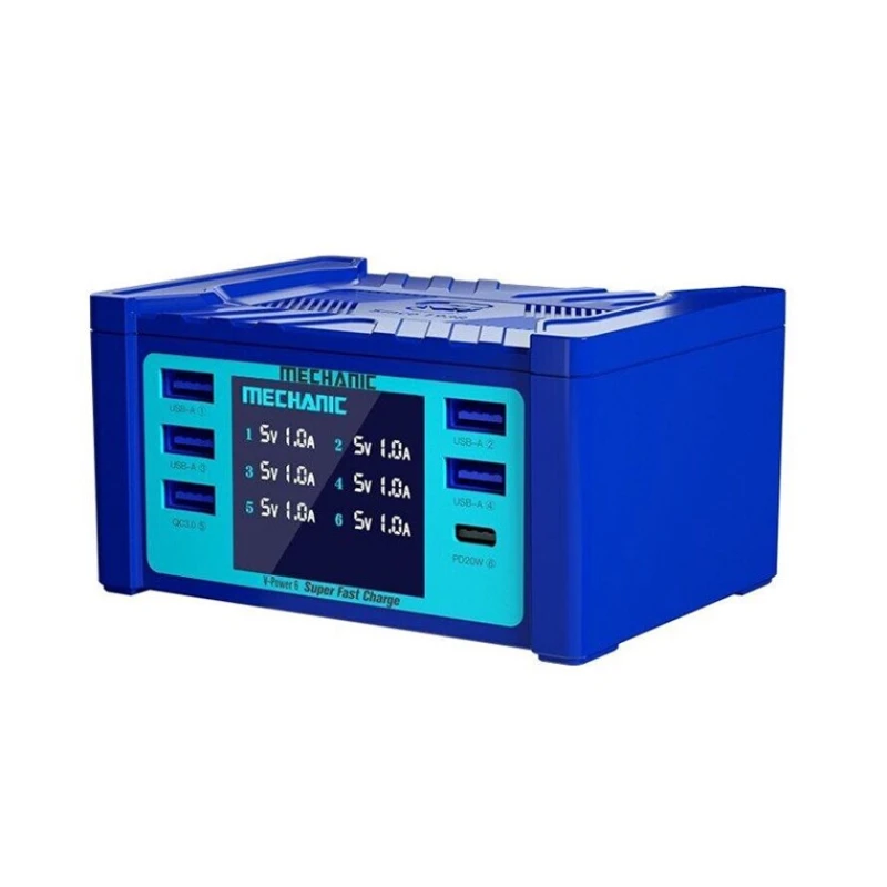 Станция быстрой зарядки для смартфона Mechanic V-Power6, 55W Станция быстрой зарядки для смартфона Mechanic V-Power6, 55W