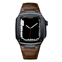 Qayış və çexol Greatcase SW631 Apple Watch 45mm üçün Black/Brown