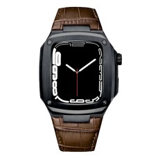 Qayış və çexol Greatcase SW631 Apple Watch 45mm üçün Black/Brown