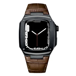 Ремешок и чехол Greatcase SW631 для Apple Watch 45mm Black/Brown