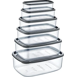 Набор контейнеров nh_11ajv, пластик, прозрачный/серый, 6 шт Набор контейнеров nh_11ajv, пластик, прозрачный/серый, 6 шт