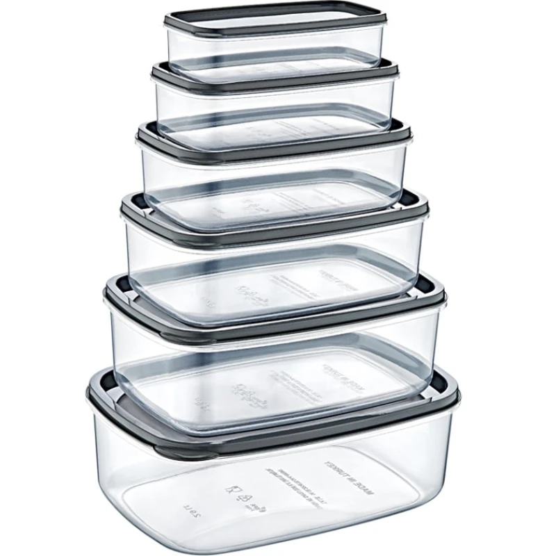 Набор контейнеров nh_11ajv, пластик, прозрачный/серый, 6 шт