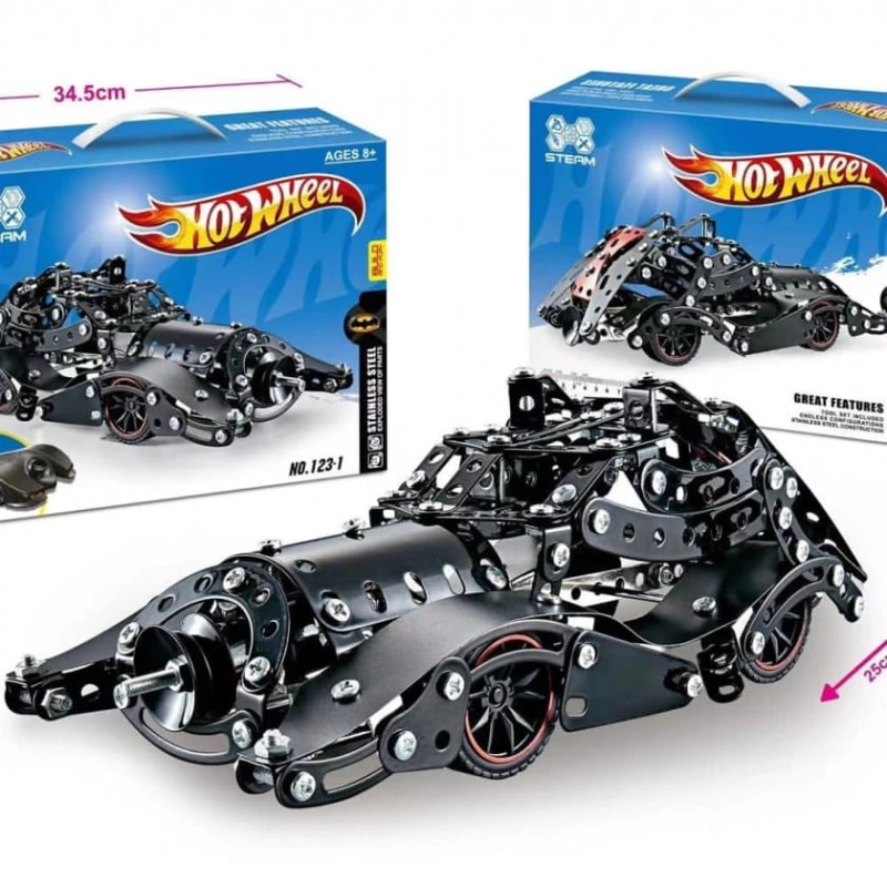 Металлический конструктор Hot Wheels Batmobile, 250-350 элементов, 8+ Металлический конструктор Hot Wheels Batmobile, 250-350 элементов, 8+
