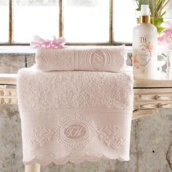 Dəsmal dəsti Tivolyo Home Antoinette, pambıq, çəhrayı, 2 əd, 50x100/75x150 sm