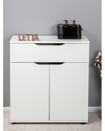 Komod Letta, ağ, LDSP, 75х35.5х82 sm