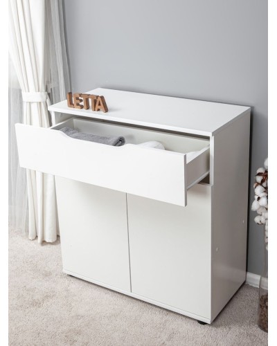 Komod Letta, ağ, LDSP, 75х35.5х82 sm