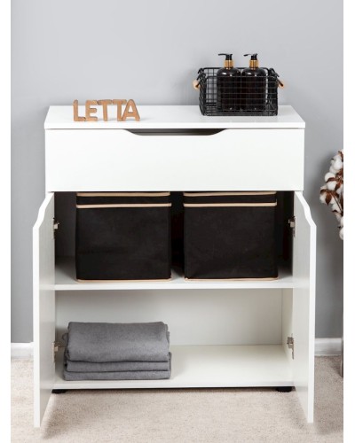 Komod Letta, ağ, LDSP, 75х35.5х82 sm