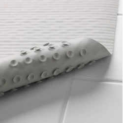 Коврик для ванной IKEA Doppa, 33x84 см, каучук, светло-серый