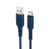 Кабель с защитой от перегиба Hoco X59 1м 3А, синий