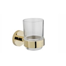 Diş fırçaları üçün stəkan Teka Alaior Cup Holder Graphite Banyo, Pure Gold