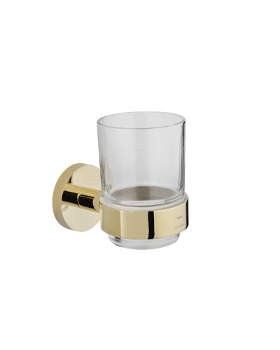 Diş fırçaları üçün stəkan Teka Alaior Cup Holder Graphite Banyo, Pure Gold
