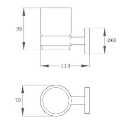 Подставка для зубных щеток Teka Alaior Cup Holder Graphite Banyo, Pure Gold Подставка для зубных щеток Teka Alaior Cup Holder Graphite Banyo, Pure Gold