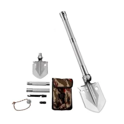 Лопата двухсекционная, марганцевая сталь, складная, серебристый Лопата двухсекционная, марганцевая сталь, складная, серебристый