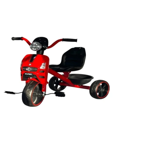 Детский трехколесный велосипед smil_0968, черный/красный