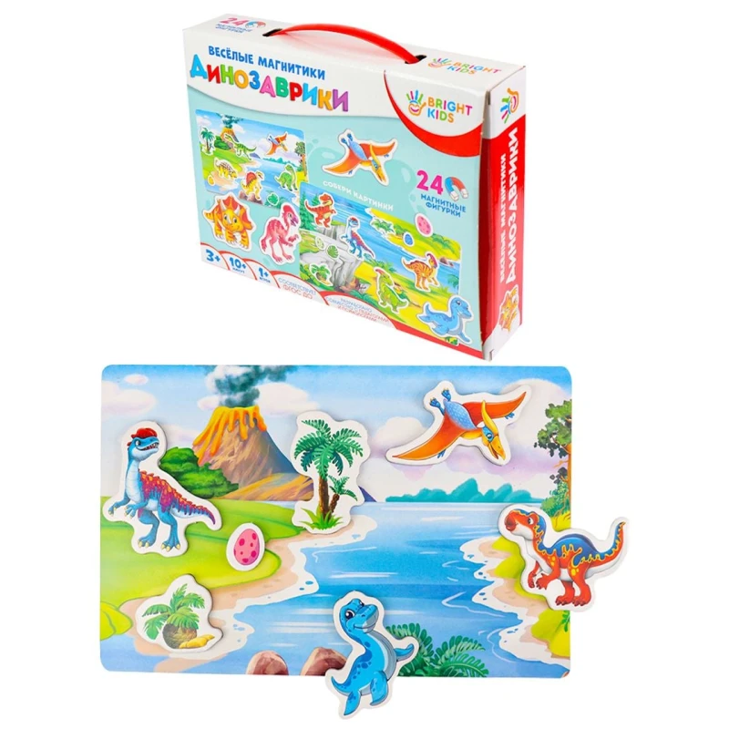 İnkişaf etdirən maqnit dəst Bright Kids Динозаврики, 3+ yaş İnkişaf etdirən maqnit dəst Bright Kids Динозаврики, 3+ yaş