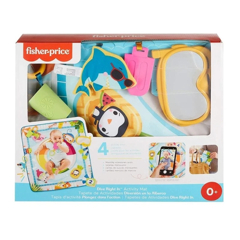 Игровой коврик Fisher-Price Бассейн, 9х12.7х14 см, разноцветный, 0+ месяцев