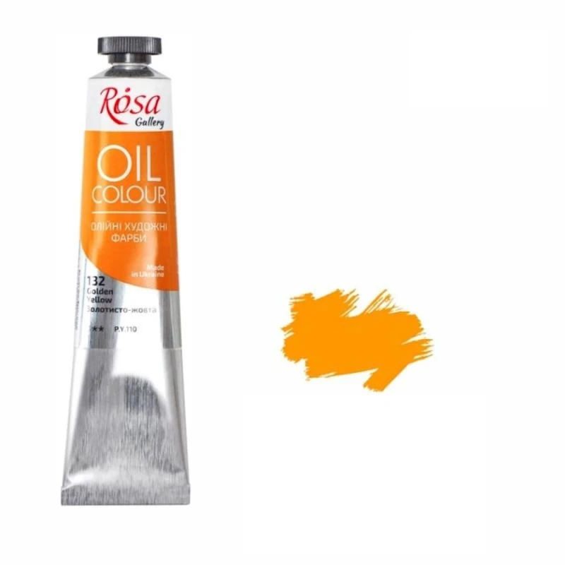 Краска масляная Rosa Gallery, 132 Golden Yelllow, 45 мл Краска масляная Rosa Gallery, 132 Golden Yelllow, 45 мл