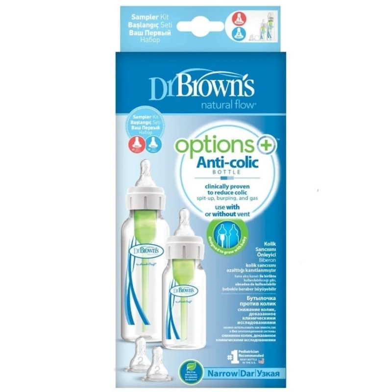 Набор для новорожденных Dr.Brown's, уровень 2, 3 м+, 120/250 мл