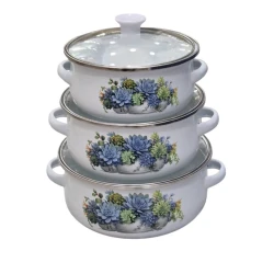 Набор кастрюль SHA-00004682, эмаль/стекло, разноцветный, 12/14/16 см, 3 шт Набор кастрюль SHA-00004682, эмаль/стекло, разноцветный, 12/14/16 см, 3 шт