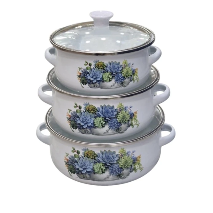 Набор кастрюль SHA-00004682, эмаль/стекло, разноцветный, 12/14/16 см, 3 шт Набор кастрюль SHA-00004682, эмаль/стекло, разноцветный, 12/14/16 см, 3 шт