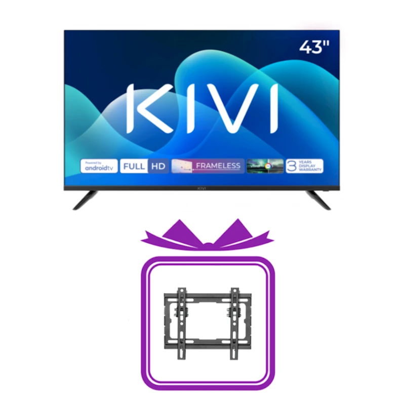 Телевизор Kivi 43F730QB + Кронштейн в подарок
