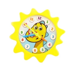 Развивающая игрушка Zabiaka Часики Изучаем время, с 3 лет, пластик, желтый