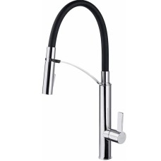 Mətbəx üçün qarışdırıcı Deante Gerbera BGB B720, siyirmə tökülmə ilə, bürünc, qara/gümüşü