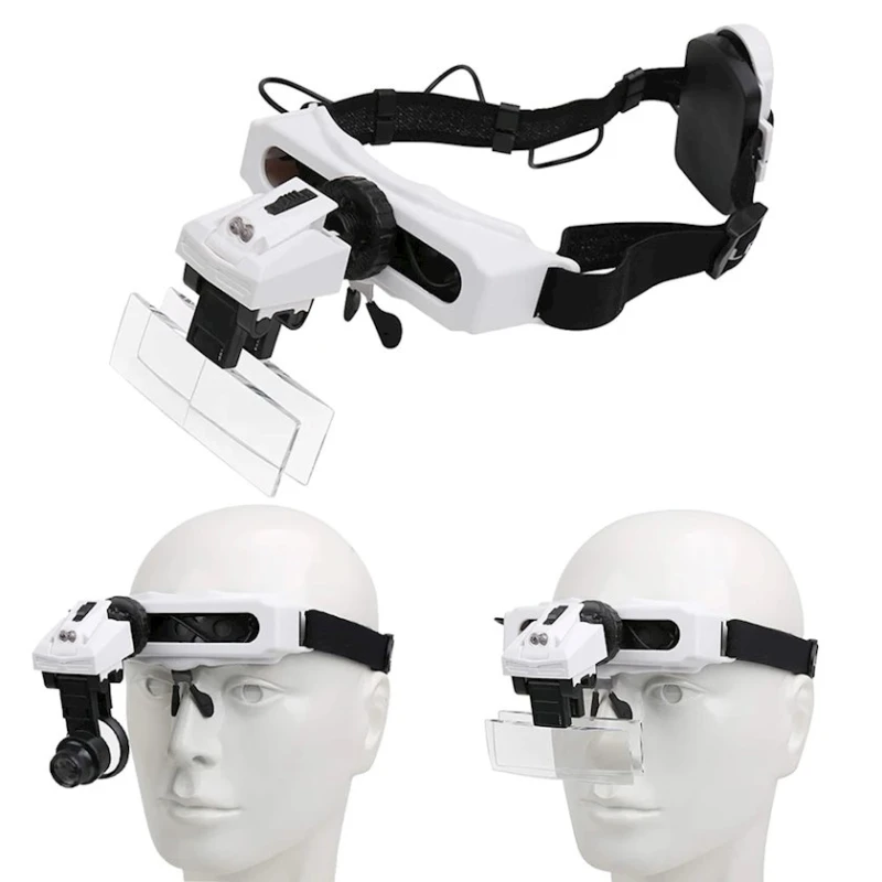 Лупа с креплением на голову и светодиодным фонарем NO-9892E1 Лупа с креплением на голову и светодиодным фонарем NO-9892E1