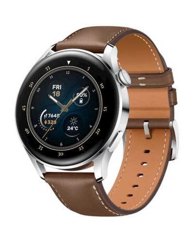 Ağıllı saat Huawei Watch 3 Classic 46 mm Silver/Brown