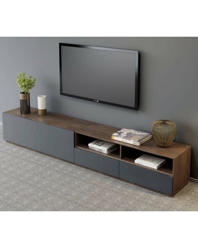 Tumba Ev Plus ev_12116016, LDSP, antrasit, qəhvəyi, 190x40x40 sm