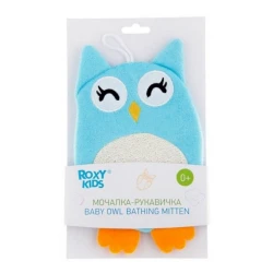 Детская мочалка-перчатка Roxy Kids Baby Owl, голубой