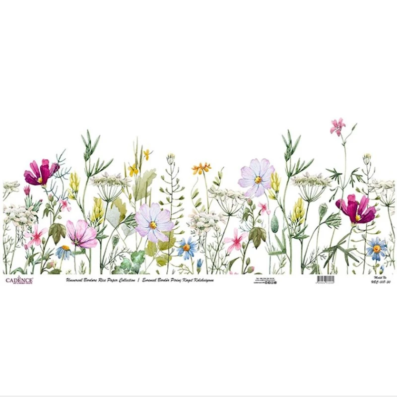 Рисовая бумага для декупажа Cadence Universal Bordure 30x68, UBC-008-30 Рисовая бумага для декупажа Cadence Universal Bordure 30x68, UBC-008-30