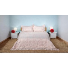 Dəst Narlı 000600, örtük 260х260 sm, yastıq üzlər 50x70 sm, ikinəfərlik, velür, çəhrayı