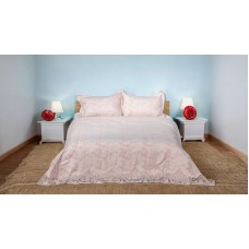 Dəst Narlı 000600, örtük 260х260 sm, yastıq üzlər 50x70 sm, ikinəfərlik, velür, çəhrayı